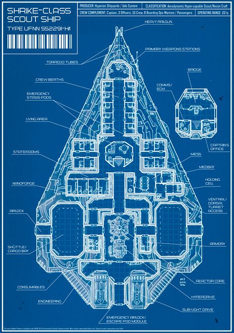 Spaceship Blueprint Sci Fi, Scifi Ship, Interstellar Space, Sci Fi Rpg, Star Ship, Traveller Rpg, Sci Fi Games, Ship Map, Spaceship Interior