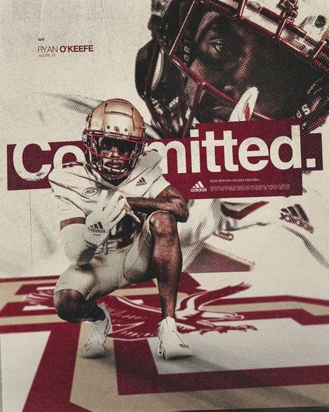 Boston College Football, Rugby Design, Football Poses, Sports Advertising, Sports Design Ideas, Gym Poster, Desain Buklet, Photoshop Design Ideas, Sports Design Inspiration