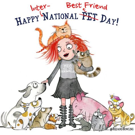 National Animal Day, International Best Friend Day, Red And Howling, Animal Lover Quotes, Love Your Pet Day, National Pet Day, National Puppy Day, Puppy Day, Dog Jokes