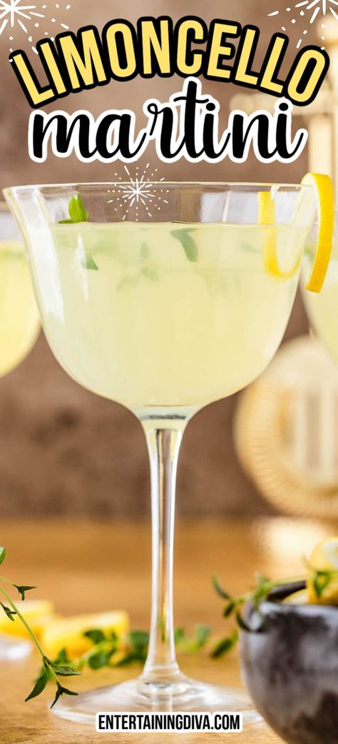 The Best Limoncello Martini | Best of Summer Lemoncello Martini, Limoncello Martini, Best Summer Cocktails, Easy Summer Cocktails, Summer Flavors, Summer Food Party, Lemon Drop Martini, Jello Shot, Party Cocktails