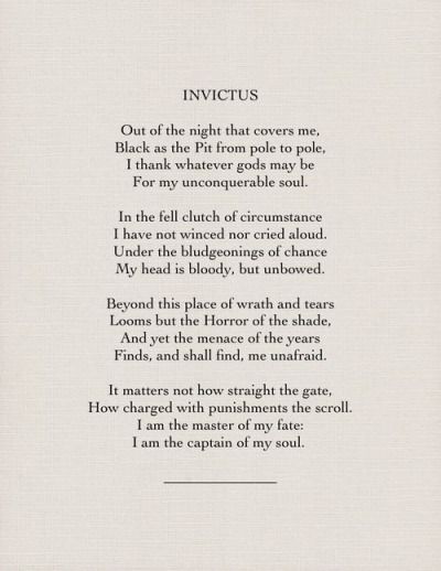 Invictus By William Ernest Henley, Inspiring Poetry Quotes, William Ernest Henley Poems, Poems About Night, Poems For The Signs, Poem Invictus, Invictus Tattoo, Night Poems, Invictus Poem