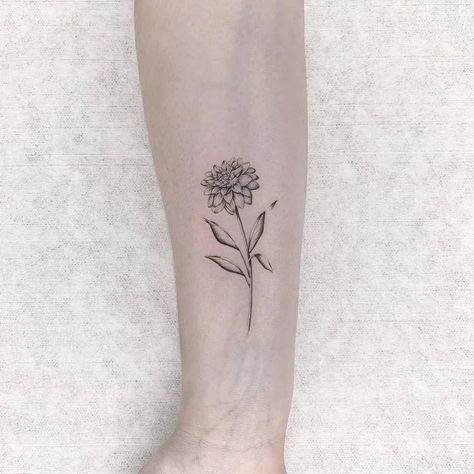 200+ Prettiest Dahlia Tattoo Ideas (2023) - TattoosBoyGirl Delicate Dahlia Tattoo, Dahlia Floral Tattoo, Dahlias Flower Tattoo, Crysanthemum Tattoo Tiny, Small Dalia Flower Tattoo, Tiny Dahlia Tattoo, Dainty Dahlia Tattoo, Dahlia Flower Tattoo Simple, Xenia Flower Tattoo