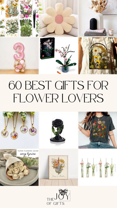 See unique, beautiful gifts for people who love flowers. This gift guide from The Joy of Gifts will help you find the perfect gift for the flower lover in your life, such as flower decor, preserved flowers, and many more! Gift For Flower Lover, Gifts For Flower Lovers, Gift Ideas For Plant Lovers, Plant Lover Gifts, Flowers Market, Gifts For Plant Lovers, Gift For Plant Lover, Plant Party, Gardening Gifts