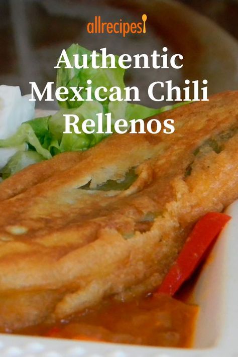 Chili Rellenos Recipe, Stuffed Chili Relleno Recipe, Chile Relleno Recipe, Rellenos Recipe, Chili Relleno Casserole, Mexican Chili, Chili Relleno, Authentic Mexican Recipes, Chile Poblano