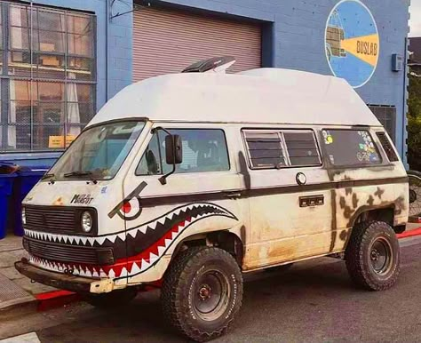 Sharktooth VW Type 25 Camper Van Cool Vans Car, Modified Van, Vw T3 Camper, Vw Syncro, Vw T3 Syncro, T3 Vw, Vw Vanagon, Minivan Camping, Vw Lt