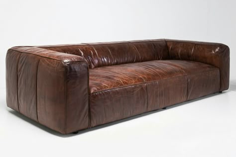 Sofa Couch Design, Designer Couch, Vintage Leather Sofa, Comfy Living Room Furniture, Patterned Armchair, Rustic Home Interiors, Leather Dining Room Chairs, Big Sofas, Inexpensive Furniture