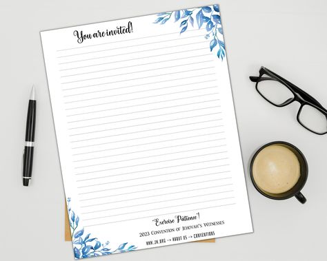 Pioneers Jw, Jw Letter Writing Paper, Exercise Patience, Jw Letter Writing, Writing Conventions, Stationary Printable, Jw Pioneer, Stationary Paper, Letter Writing Paper