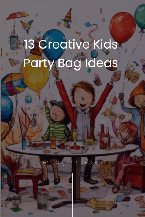 Looking for exciting and eco-friendly alternatives to party bags for kids? Discover these 13+ fun ideas that will make your celebration memorable without the usual plastic toys. From personalized favors to DIY crafts, these party bag suggestions focus on creativity and sustainability, ensuring your kids have a blast while making thoughtful choices. After all, a great birthday party is about the joy of giving unique gifts they actually want and can enjoy long after the balloons have deflated! Perfect for birthdays or family gatherings. Party Bag Ideas For Kids, Party Bag Alternative, Party Bag Ideas, Encouraging Art, Party Bags Kids, Party Favors For Adults, Bags For Kids, Kids Part, Party Bag Fillers