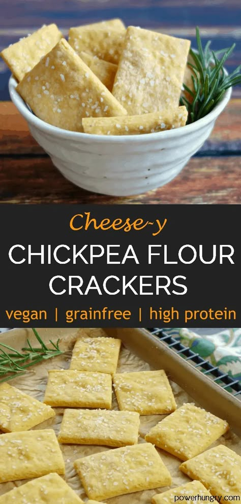 . Fathead Rolls, Chickpea Flour Recipes, Pecan Bars, Homemade Crackers, Healthy Vegan Snacks, Vegan Crackers, Chickpea Recipes, High Protein Vegan, Cracker Recipes