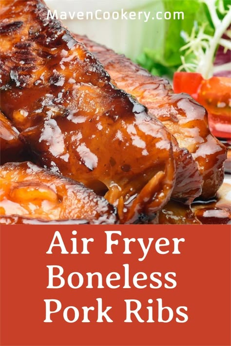 Air Fry Ribs, Airfryer Ribs, Ribs In The Air Fryer, Airfryer Meals, Air Fryer Ribs, Mediterranean Keto, Pork Loin Ribs, Boneless Pork Ribs, Air Fryer Pork