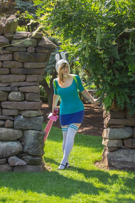 Fionna The Human Cosplay, Fionna Cosplay, Fionna The Human, Adventure Time Costume, Adventure Time Cosplay, White Tights, 18th Birthday, Adventure Time, Halloween Costumes