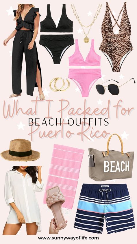 Puerto Rico beach outfits Puerto Rico Outfits Women, Outfit Ideas For Puerto Rico, What To Wear In Puerto Rico, Fort Lauderdale Outfits, Puerto Rico Aesthetic Outfits, Puerto Rico Outfits What To Wear, Outfits For Puerto Rico Vacation, Puerto Rico Outfits, Puerto Rico Travel Guide