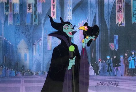 Marco Mazzoni, Maleficent Sleeping Beauty, Marc Davis, Eyvind Earle, Sleeping Beauty 1959, Animation Cel, The Sleeping Beauty, Walt Disney Studios, Disney Studios