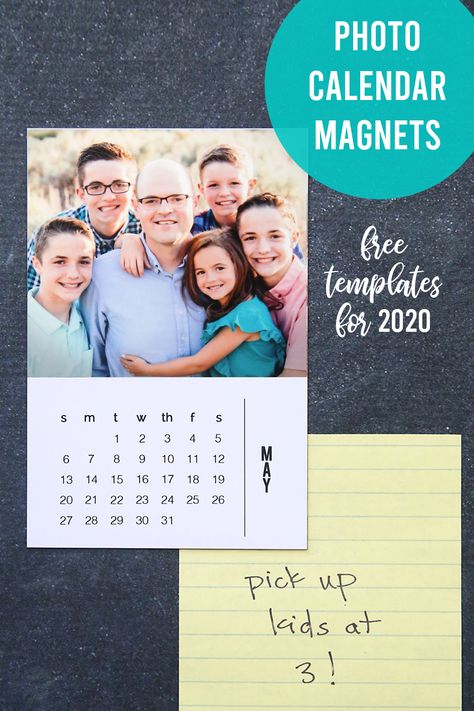 DIY Photo calendar magnets {free 2020 templates} - It's Always Autumn Diy Photo Calendar, Inexpensive Diy Christmas Gifts, Diy Desk Calendar, Calendar Magnets, Handmade Holiday Gifts, Magnetic Calendar, Photo Calendar, Printable Pages, Mini Photo