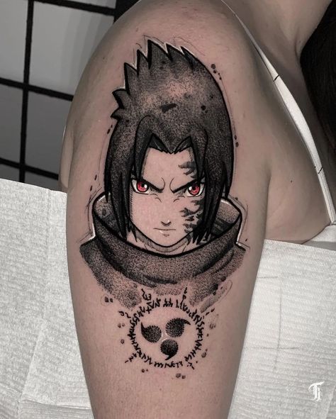 Sasuke Tattoo Design, Sasuke Tattoo Ideas, Sasuke Uchiha Tattoo, Sasuke Tattoo, Uchiha Tattoo, Character In Naruto, Naruto Tattoos, Diy Couch Cover, The Uchiha Clan