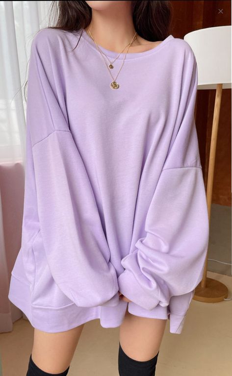 Korean Hoodie, Outfits Trending, Tiger Hoodie, Outfit Oversize, Oversized Hoodies, Purple Sweatshirt, Purple Hoodie, Hoodies For Women, Korean Products