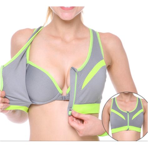 Padded Crop Top, Sportswear Details, Zipper Sports Bra, Yoga Sportswear, Sportswear Outfits, Amazon Website, Front Zip Sports Bra, Fitness Wear Outfits, Cute Sleepwear