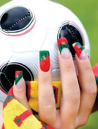 <3 Portugal Nail Ideas, World Cup Nail Art, Country Nail Art, European Flags, Flag Nails, All European Countries, Country Nails, Mens Nails, Nail Board