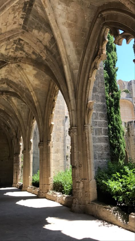 Old Monastery Aesthetic, Monastery Aesthetic, Abandoned Monastery, Dream Place, Book Aesthetics, English Writing, Ancient Art, Cyprus, Archaeology