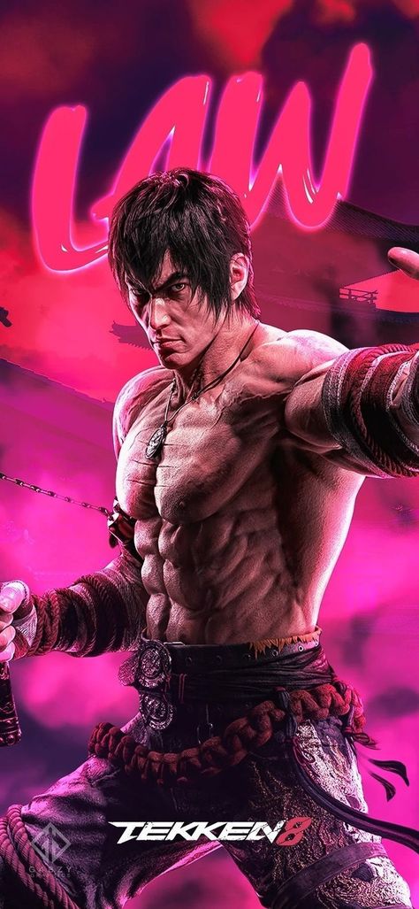 Law Tekken, King Tekken, Tekken Characters, Street Fighter Anime, Tekken Wallpaper, Virtua Fighter, Marshall Law, Tekken 3, Character Street Art