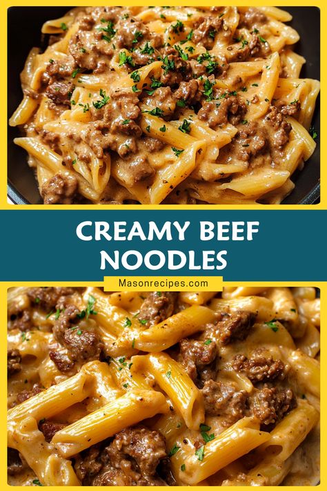 Treat yourself to a comforting plate of creamy beef noodles that’s perfect for any night of the week. This easy recipe features ground beef sautéed with garlic and onion, then tossed with wide pasta and a rich cream sauce. It’s a delightful combination of flavors and textures that will warm your heart and satisfy your cravings. Ready in just 30 minutes, it’s the ideal meal for families seeking quick and delicious comfort food. Add your favorite veggies for a wholesome touch! Beef Noodles, Beef And Noodles, Cream Sauce, Easy Recipe, Ground Beef, 30 Minutes, Treat Yourself, Noodles, Comfort Food