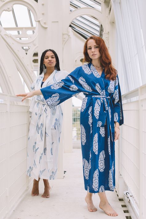 Susannah Cotton Kimono Robes Kimono Sleepwear, Mens Dressing Gown, T-shirt Photography, Cotton Dressing Gown, Kimono Dressing Gown, Feminine Wardrobe, Pajama Fashion, Cotton Nightgown, Kimono Robes