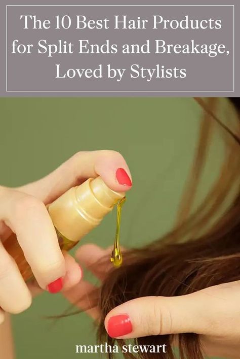 These are the best hair products for split ends, according to hairstylists. Here, shop products that will help you repair your own split ends and breakage. #marthastewart #lifestyletips #nailstrendingnow #beautytips #hairstyles #skincareadvice Split Ends Repair Diy, Split Ends Trimming, Hair Mask Split Ends, Products For Split Ends, Fix Hair Breakage, Dry Hair Ends, Cyberpunk Hair, Hair Growth Mask, Split Ends Repair