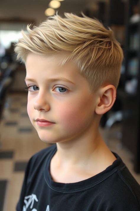 33 Fresh & Youthful Hairstyles for Tween Boys : Platinum Blonde Soft Wave Classic Quiff, Youthful Hairstyles, Short Hair For Boys, Boy Haircuts Short, Classic Haircut, Beach Wedding Colors, Wedding Color Combos, Soft Blonde, Sandy Blonde