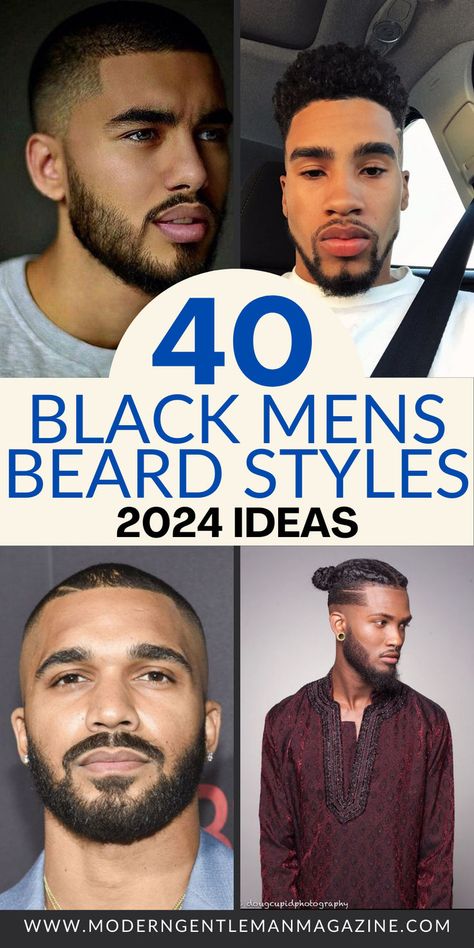 Find the best beard styles for Black men with these 40 top looks! Whether clean or rugged, these beard styles are on-trend and easy to maintain. #BeardStyles #BlackMenBeard #BeardTrends Men’s Facial Hair Trends, Beard Styles For Men Black, Full Beard Styles For Men, Full Beard Styles, Black Men Beard Styles, Black Men Beards, Best Beard Styles, Mens Facial Hair Styles, Full Beard