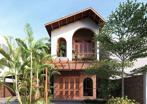 Mediteranian Home, Home Designs Exterior, Philippine Houses, Modern Tropical House, Casas The Sims 4, Narrow House, Architecture Model House, Minimal House Design, Modern Home Design