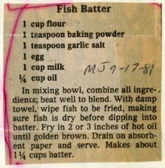 Fish Coating, Fish And Chips Batter, Beer Battered Fish Recipes, Fish Batter, Fish Batter Recipe, Seafood Dish Recipes, Catfish Recipes, Fish Dinner Recipes, Beer Battered Fish