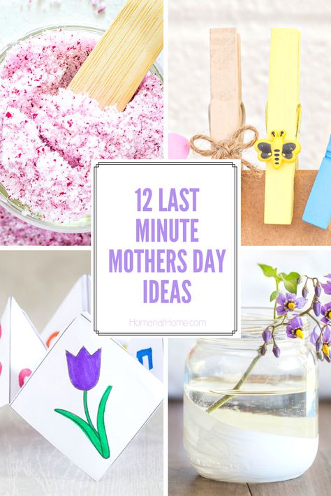 12 Last Minute Mothers Day Ideas | Homan at Home Last Minute Mothers Day Cards, Last Minute Mothers Day Gifts Diy, Last Minute Mothers Day Gifts, Creative Mother's Day Gifts, Library Crafts, Easy Mother's Day Crafts, Mothers Day Poems, Homemade Mothers Day Gifts, Grandmas Mothers Day Gifts