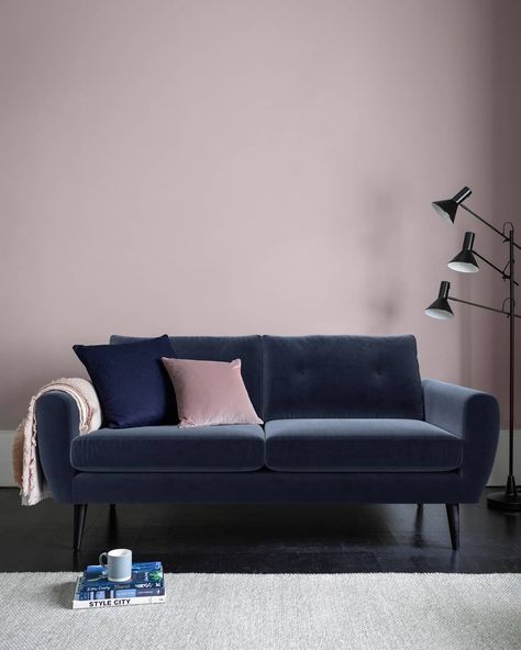 sofa.com on Instagram: “If you're searching for a sofa in a hurry, take a look at our fabulous @jackwills sofa! With 50% off, and delivery in 2-4 weeks, you'll be…” Garden Room Interiors, Sofa Navy, Navy Bedrooms, 3 Seat Sofa, House Extension Design, Minimalist Home Interior, Three Seat Sofa, Navy Velvet, Jack Wills