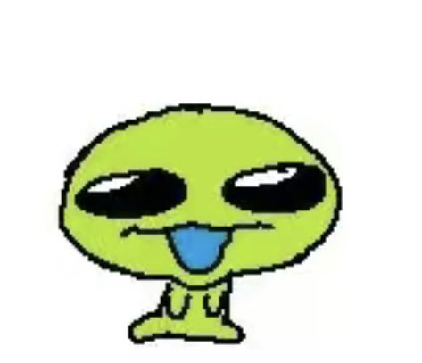 Alien Pfp Icon, Silly Alien Drawing, Alien Reaction Pic, Alien Pfp, Transparent Character, Alien Doodle, Alien Meme, Kawaii Alien, Silly Alien