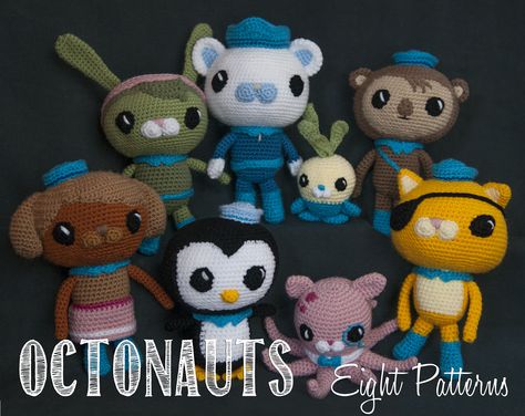 The Octonauts Amigurumi Crochet Patterns! http://crochetfordays.wordpress.com/2014/08/26/the-octonauts-amigurumi-crochet-pattern-bundle-eight-patterns/ Octonauts Crochet, The Octonauts, Amigurumi Rabbit, Crochet Kids, Crochet Disney, Yarn Projects, Afghan Crochet Patterns, Love Crochet, Crochet For Kids