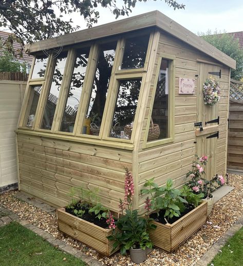 Allotment Ideas, Garden Shed Diy, Shepherds Huts, Deck Railing Ideas, Shiplap Cladding, Garden Fence Panels, Shed Sizes, Greenhouse Shed, Railing Ideas