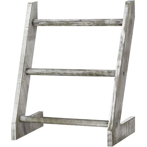 "Buy the 3-Tier Rustic Wood Farmhouse Wall Hanging Ladder Towel Rack at Michaels. com. Made of paulownia, the 3-tier towel ladder is suitable for all occasions. You can install it on the wall or stand it on the ground or tabletop, and it can be used for daily use or as furniture decoration. With this towel rack shelf wall mounted, you have more space for planning. You can store your sweaters, scarves, and bath towels as much as you want, and you can store more things than ever before even in a s Farmhouse Blanket Ladder, Over Door Towel Rack, Farmhouse Blanket, Metal Towel Racks, Hanging Ladder, Mounted Towel Rack, Quilt Ladder, Bathroom Towel Rack, Towel Ladder