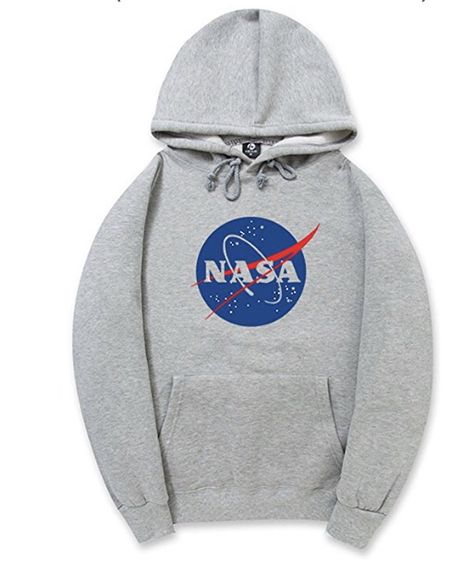 Grey nasa hoodie from amazon Nasa Clothes, Nasa Hoodie, Nasa Logo, Hoodie Streetwear, Hoodie Coat, Hoodie Material, Womens Basic, Sporty Look, Hoodies For Sale