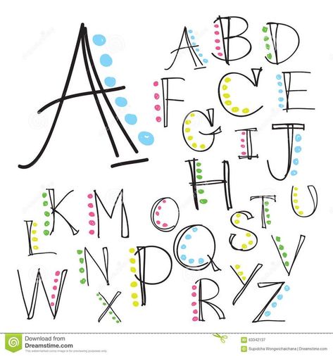 Black Colorful Alphabet Uppercase Letters.Hand Drawn Written Wit - Download From Over 49 Million High Quality Stock Photos, Images, Vectors. Sign up for FREE today. Image: 63342137 Doodle Art Letters, Colorful Alphabet, Journal Fonts, Writing Fonts, Alfabet Letters, Doodle Fonts, Hand Lettering Art, Hand Lettering Fonts, Hand Lettering Alphabet