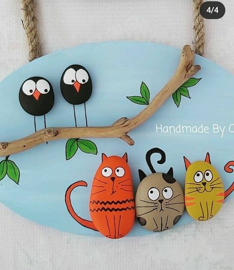 Stone Pictures Pebble Art, Diy Rock Art, Painted Rock Animals, Rocks Painted, Stone Art Painting, Painted Rocks Kids, Painted Rocks Craft, Painted Rocks Diy, Ideas For Easter Decorations