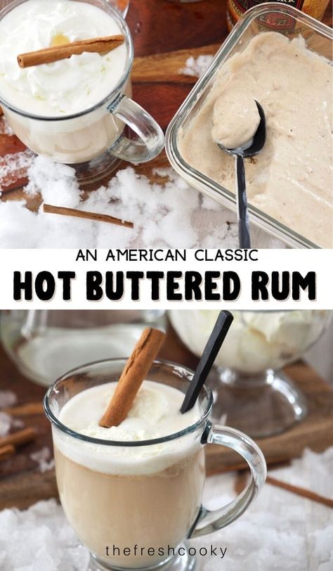 Homemade Hot Buttered Rum Recipe, Easy Hot Buttered Rum Recipe, Butter Rum Drink, Hot Buttered Rum Mix Recipe, Hot Butter Rum Recipe, Hot Buttered Rum Recipe With Ice Cream, Hot Buttered Rum Recipe Crock Pot, Impressive Cocktails, Hot Butter Rum