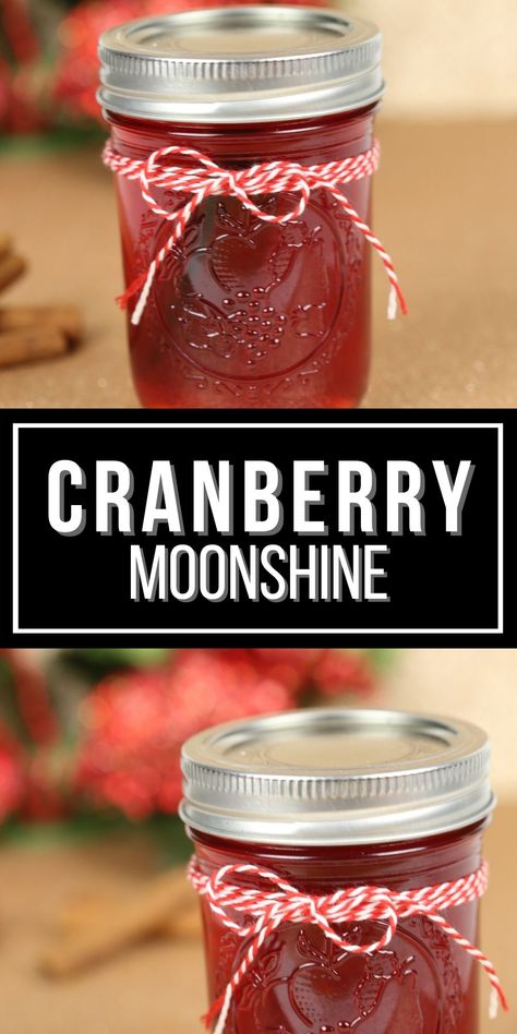 Cranberry Moonshine is a tart, refreshing cocktail that can be drank by itself or used as a mixer for so many different cocktails. It is fun to make and a great gift to give. Cranberry Moonshine, Flavored Moonshine Recipes, Moonshine Drink Recipes, Moonshine Cocktails, Moonshine Recipe, Homemade Alcohol, Liquor Recipes, Delicious Slow Cooker Recipes, Moonshine Recipes