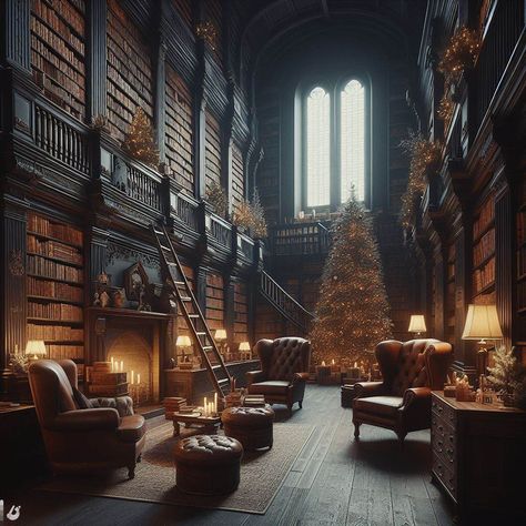 Christmas Dark Academia, Christmas Academia, Winter Dark Academia, Dark Academia Winter, Dark Academia Christmas, Academia Christmas, Academia Library, Dark Academia Library, Dark Christmas