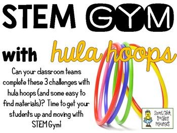 Can your classroom teams complete these 3 challenges with hula hoops (and some easy to find materials)? Time to get your students up and moving with STEM Gym! These challenges are a great way to get your kids communicating with one another!Warm Up ChallengeMaterials Needed: (per team)- one hula hoo... Hula Hoop Challenge, Five And Below, Steam Classroom, Gym Games For Kids, Elementary Stem Activities, Summer Stem, Elementary Physical Education, Elementary Pe, Pe Activities