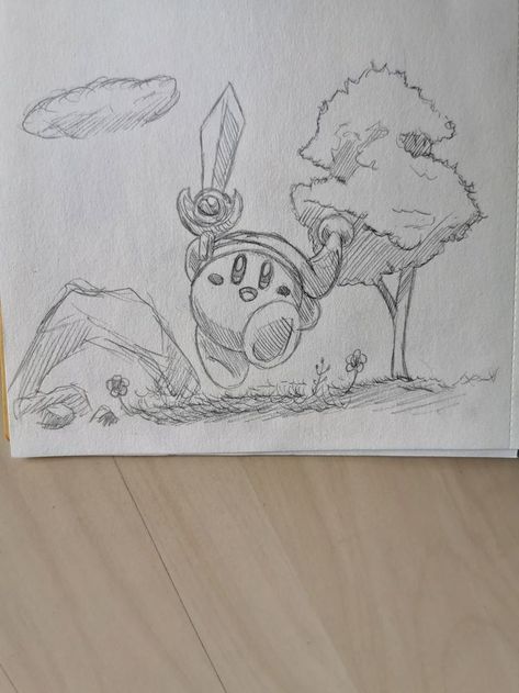 Kirby Sketch, Draw Kirby, Kirby Drawings, Kirby Drawing, Glass And Concrete, Kirby Nintendo, Pokemon Sketch, Kirby Art, Graffiti Characters