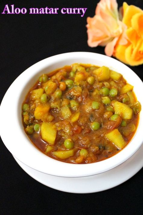 Aloo matar is a punjabi authentic curry which is widely served with roti and rice. It is a traditional curry where aloo and matar are combined together... Aloo Mutter Recipe, Aloo Mutter, Nepalese Food, Indian Cookbook, Aloo Gobi, Fried Fish Recipes, Veg Dishes, Indian Kitchen, Indian Snack Recipes