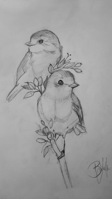 Bird Pencil Drawing, Pencil Drawings Of Animals, Drawings Of Animals, Bird Sketch, Animal Drawings Sketches, Nature Sketch, Cool Pencil Drawings, Nature Drawing, Drawings Sketches Simple