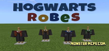 Hogwarts Robes Add-on 1.16+ | Minecraft PE Addons Quidditch Robes, Hogwarts Robes, Harry Potter Robes, Minecraft World, School Costume, English Writers, Magical Book, Minecraft Pe, Hogwarts School