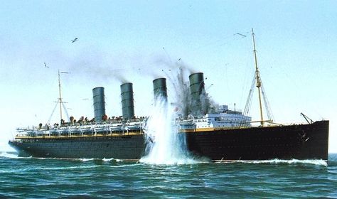 Ken Marschall, Rms Lusitania, Enchantment Of The Seas, Irish Coast, Titanic Ship, Cunard Line, German Submarines, Old Sailing Ships, Rms Titanic