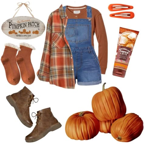 Fall Outfit Polyvore, Autumn Clothes Ideas, Thanksgiving Outfit Overalls, Autumncore Aesthetic Outfits, Fall Outfits Mood Board, Fall Themed Clothes, Fall Outfits Board, Fall Outfits Layout, Fall Outfits Shuffle